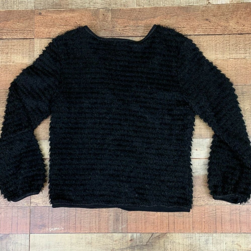 Sophie Max Womens  Black Small Cardigan Fringe